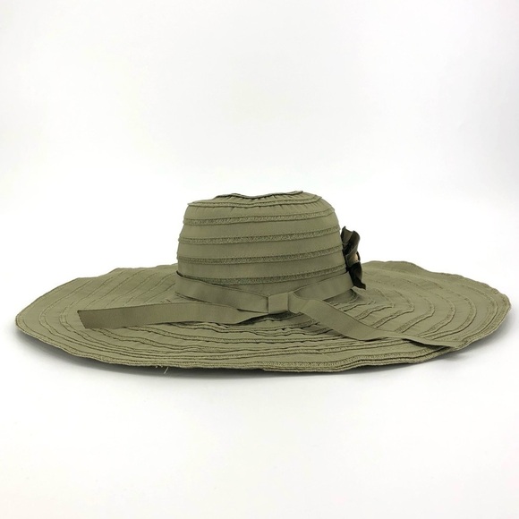 Dorfman Pacific for Scala Collezione Packable Wide Brim Hat Green Neutral OS - Picture 2 of 8